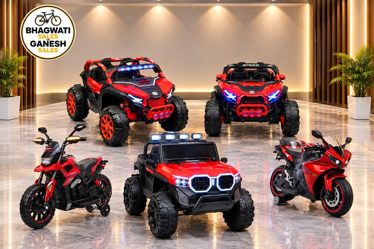 Battery operated bike, car, jeep placeholder